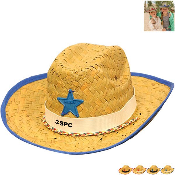 Kids Straw Cowboy Hat