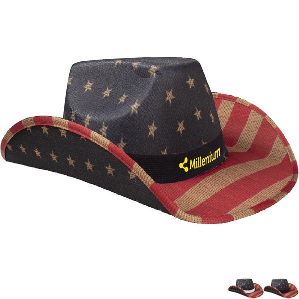 Vintage Patriotic Cowboy Hat