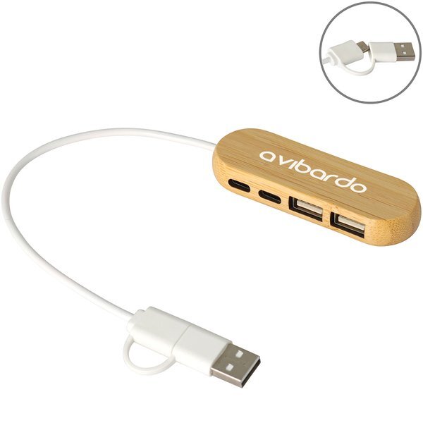 Bamboo Dual Port USB & Type-C Hub