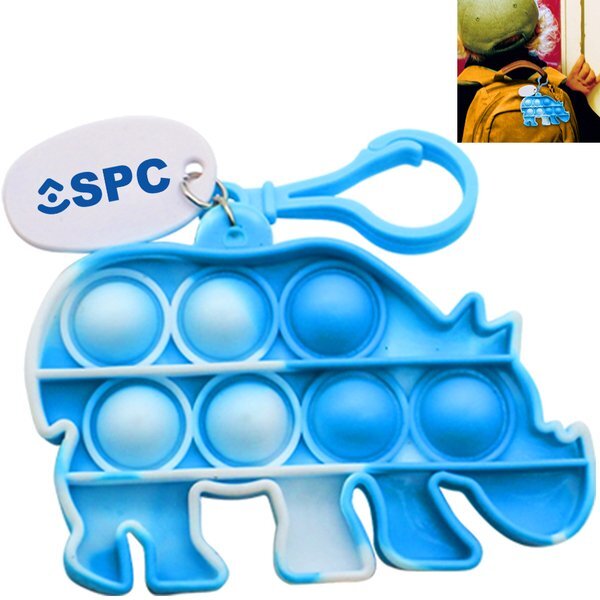 Rhino Push Popper Key Chain