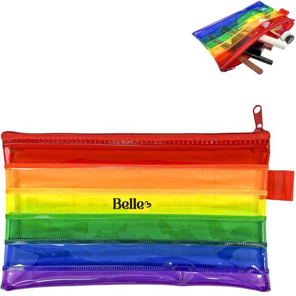 Rainbow Vinyl Zipper Pouch