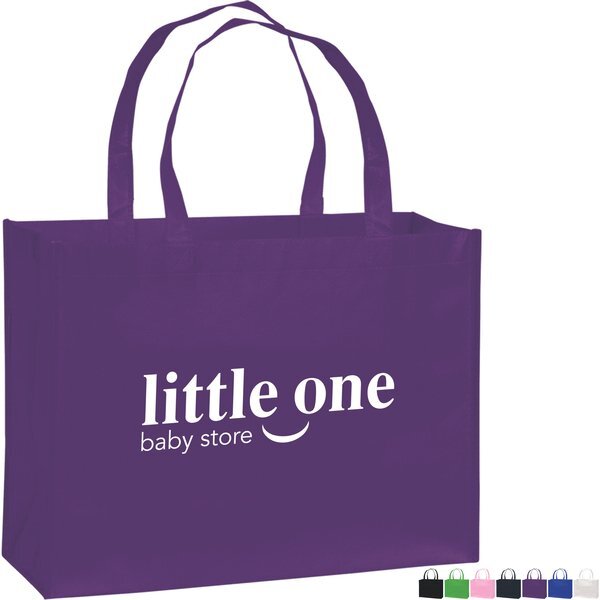 Gloss Laminated Non-Woven Tote Bag, 16" x 12"