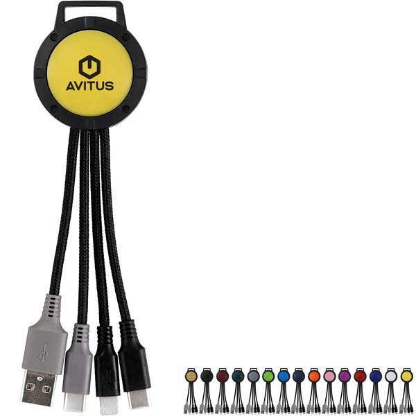 Two Tone Dual Input 3-in-1 Charging Cable