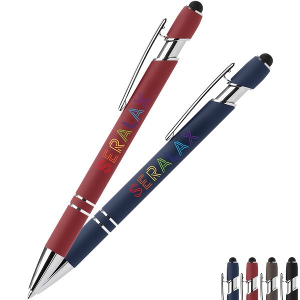 Ellipse Softy Recycled Aluminum Pen w/ Stylus + Anti-Fraud Ink, Full Color