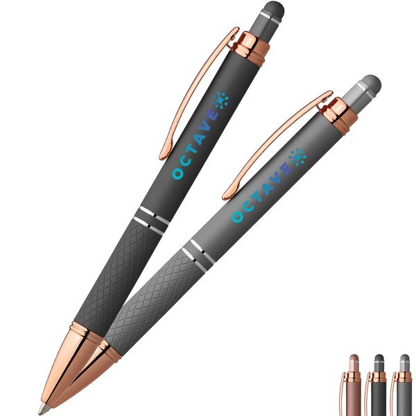 Phoenix Softy Rose Gold Gel Pen w/Stylus, Full Color