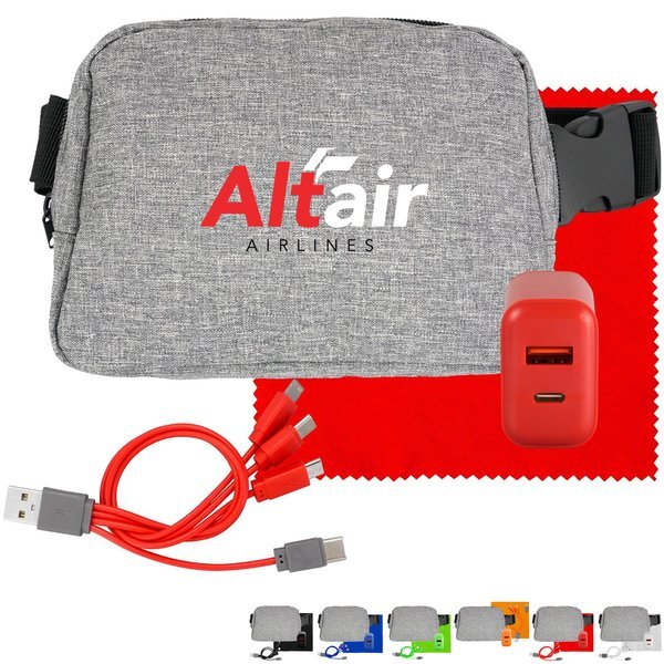 Fast Charger Recycled Fanny Pack Tech Set