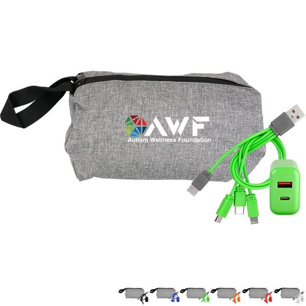 Recycled Travel Pouch Fast Charging Set