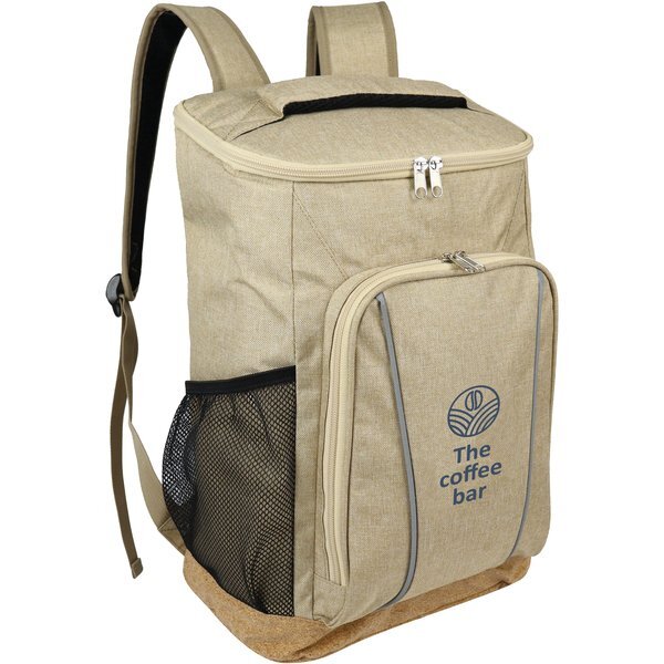 Sustainable Cork & rPET 24 Can Backpack Cooler