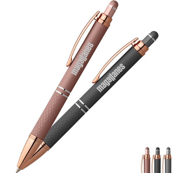 Phoenix Softy Rose Gold Gel Pen w/Stylus, Laser