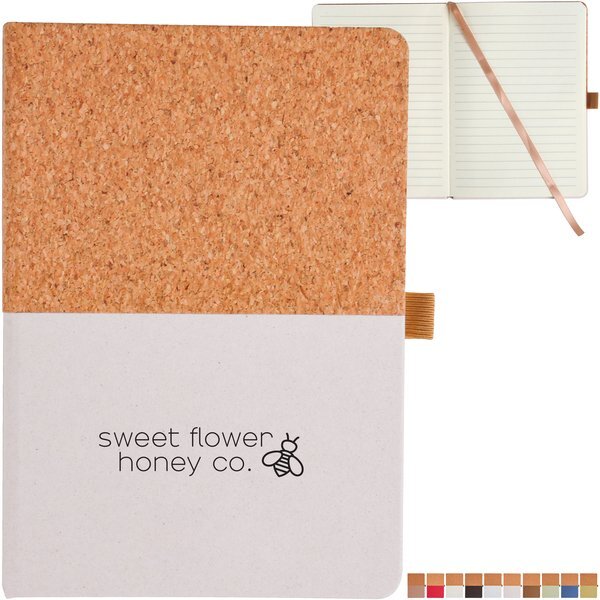 Cork & Fruit Paper Notebook, 5" x 7"