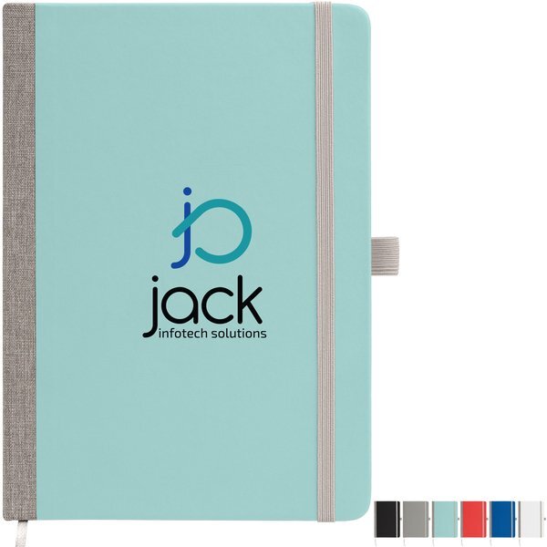 Steinbeck Recycled Two Tone Hard Cover Notebook, Full Color