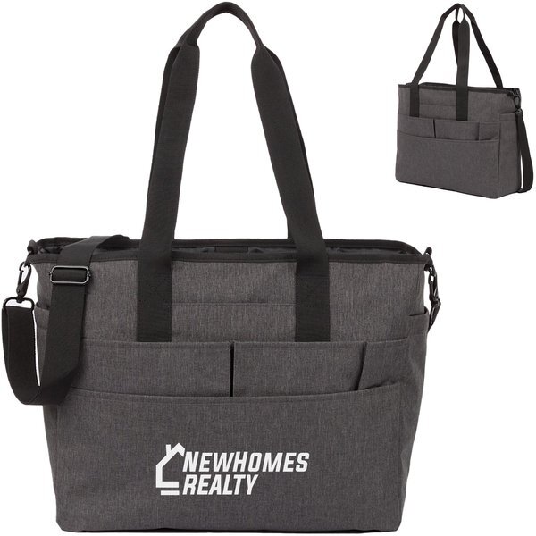 Multi-Pocket Recycled PET Laptop Tote