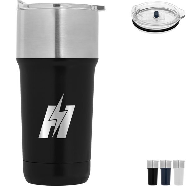 Optimus Double Wall Recycled Stainless Tumbler with Ceramic Interior, 20oz.