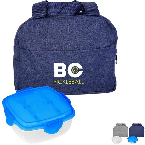 Handy Clip Top Heathered Cooler & Container Set