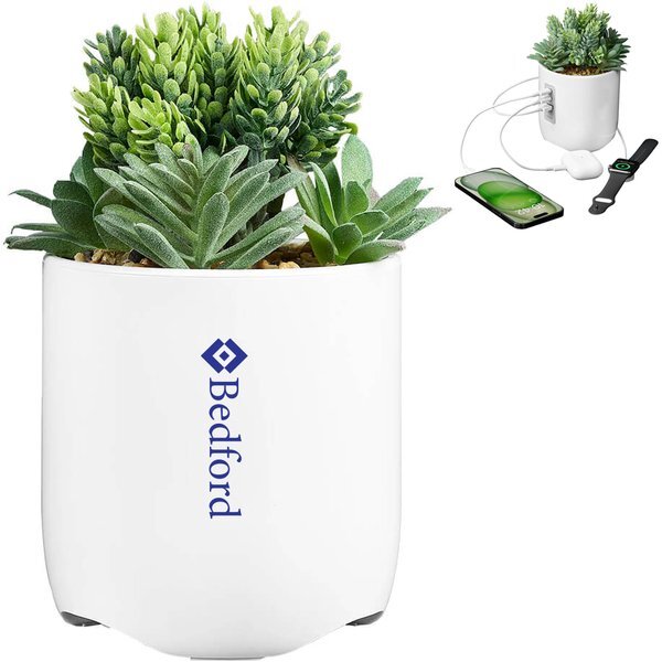 iHome® Faux Succulent USB Charging Station