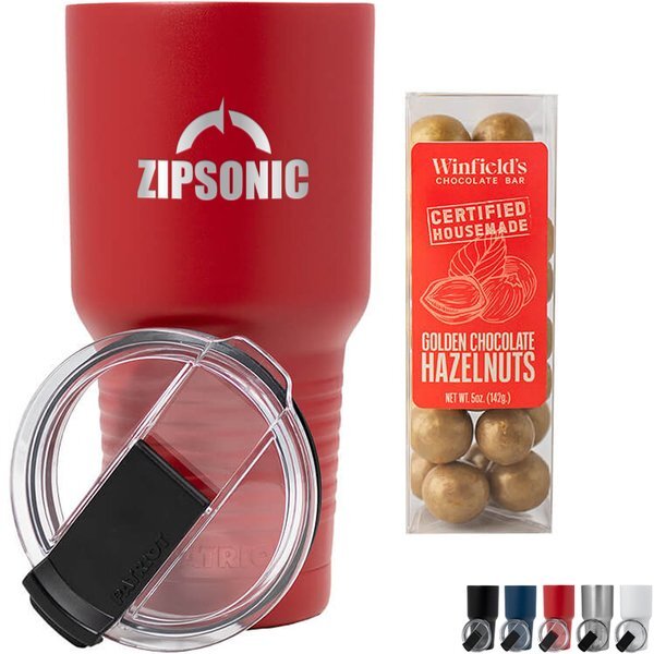 Patriot® Stainless Steel Tumbler & Golden Chocolate Gift Set