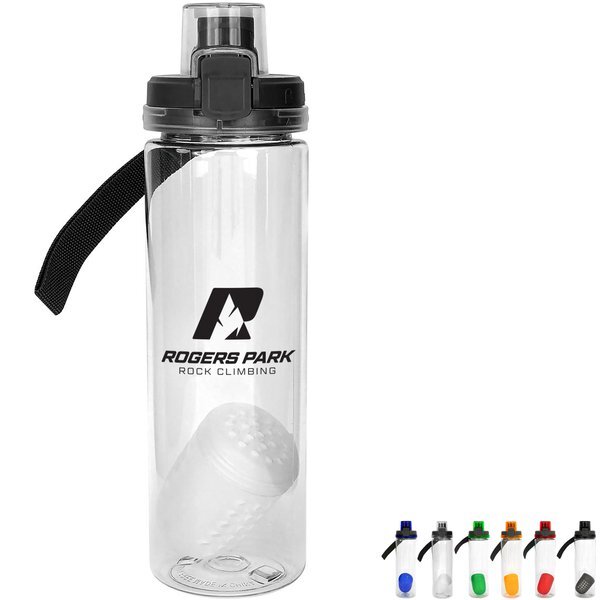 Locking Lid Recycled Bottle w/ Floating Infuser, 24oz.