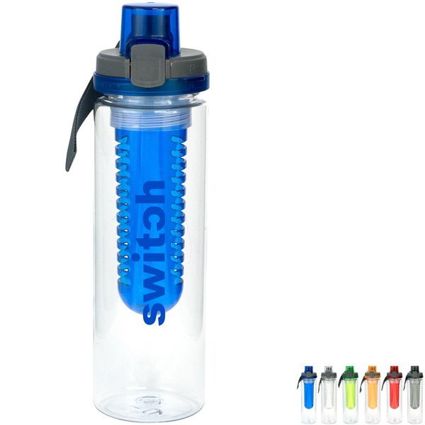 Locking Lid Recycled Bottle w/ Infuser, 24oz.