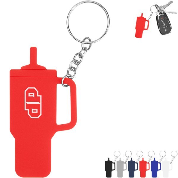 Intrepid Tumbler Shaped Silicone Key Ring