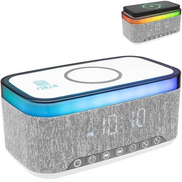 Rise & Shine Clock w/ Light-Up Speaker & Charger