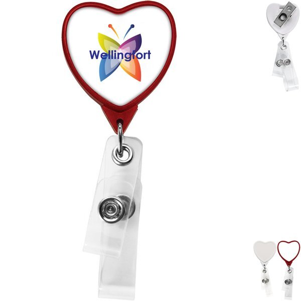 Anti-Microbial Heart With 2 Strap Reel