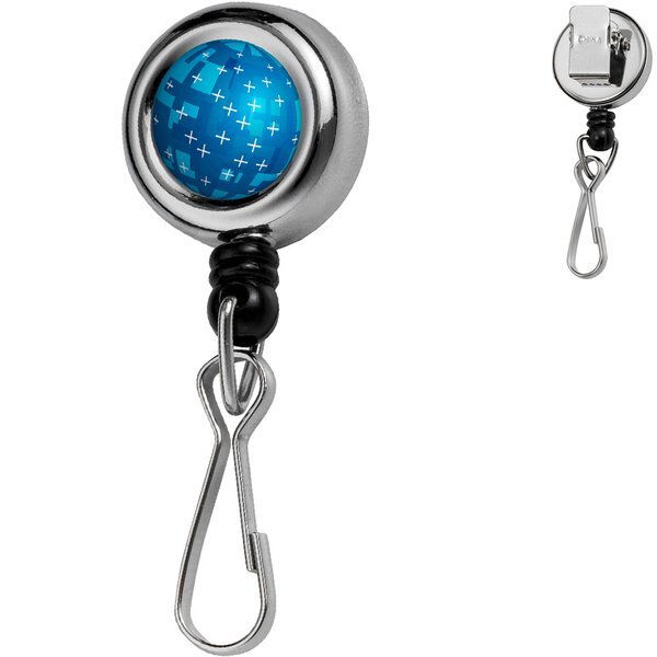 Chrome Metal Badge Reel