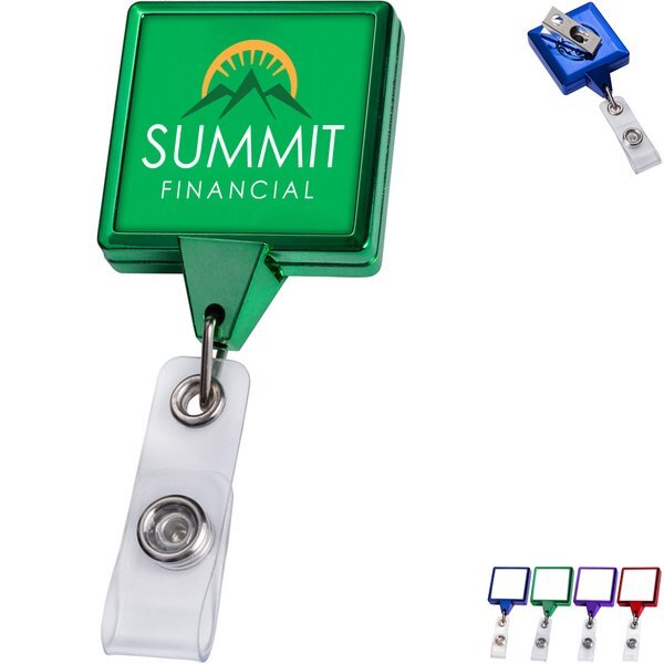 Color Chrome Jumbo Square Badge Reel