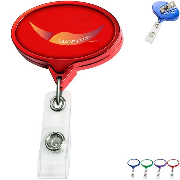 Color Chrome Jumbo Oval Badge Reel