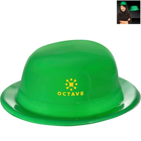 Green Plastic Derby Hat