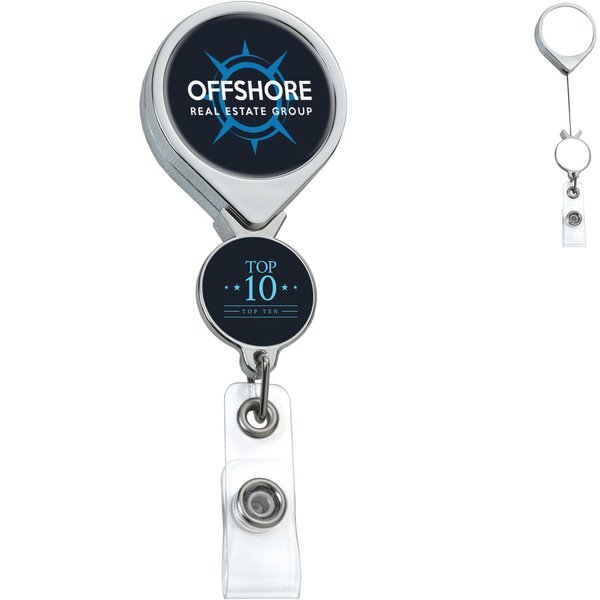 Chrome Double Up Round Badge Reel