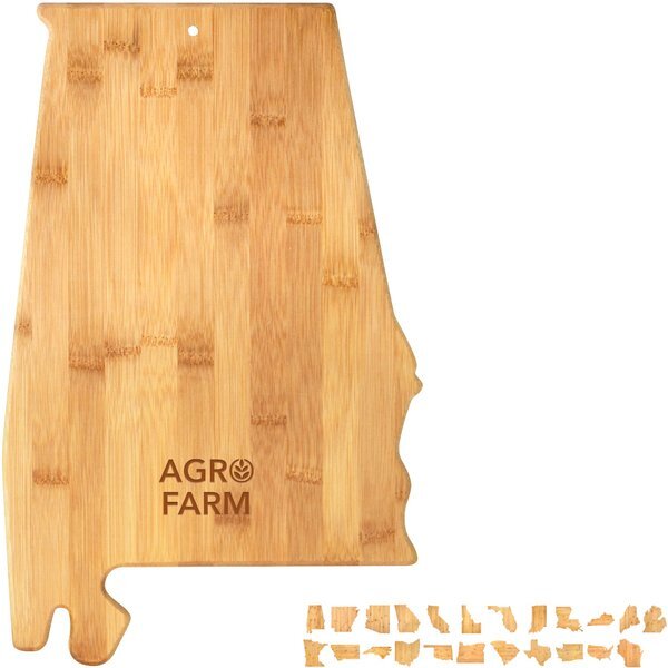 U.S. State Shaped Bamboo Cutting and Serving Boards