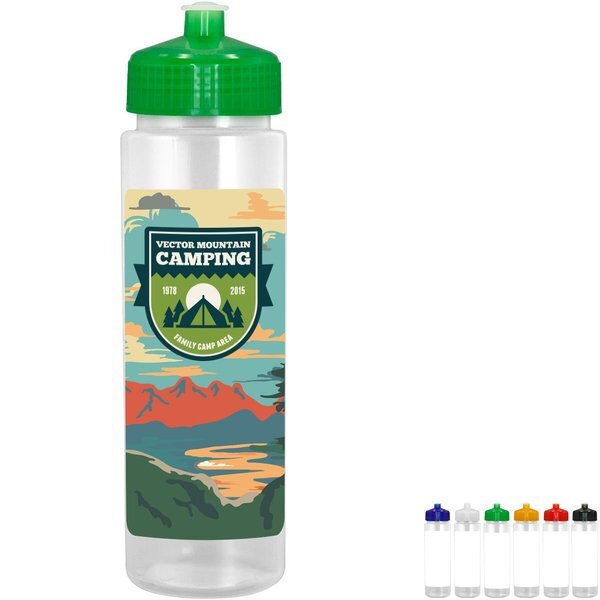 Sporty Full Color Water Grip Bottle,  24 oz.