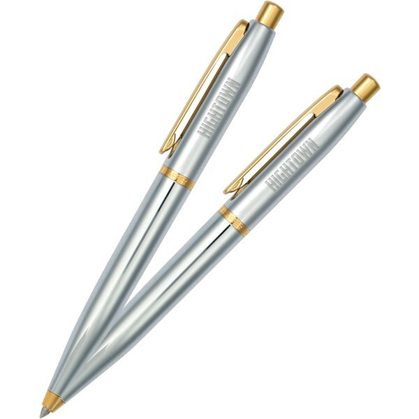 Sheaffer® VFM Polished Chrome Gold Trim Ballpoint Pen