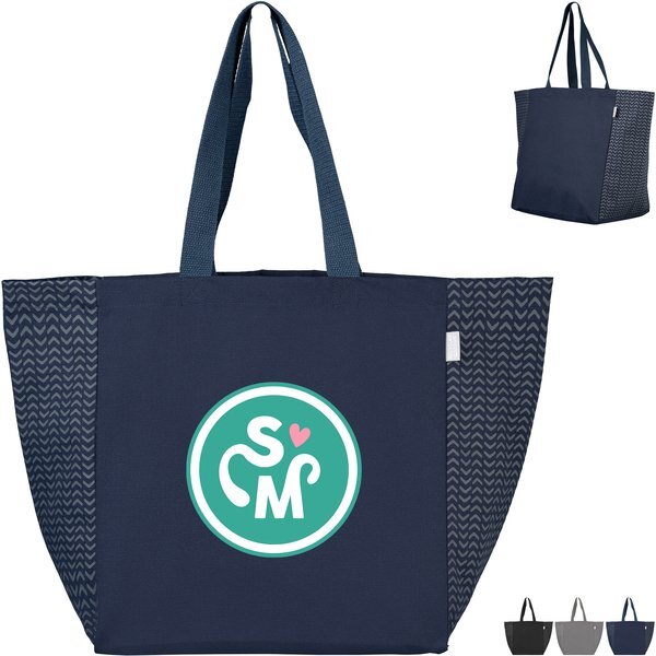 Toronto Recycled Cotton Chevron Tote Bag