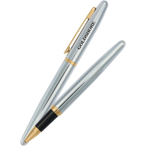 Sheaffer® VFM Polished Chrome Gold Trim Rollerball Pen