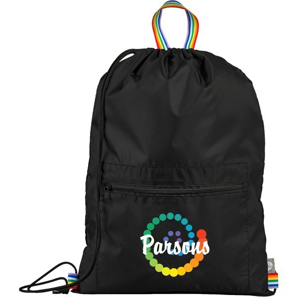 Spectrum Recycled Polyester Drawstring Bag