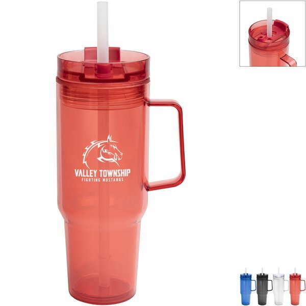 Intrepid Recycled AS Double Wall Tumbler w/ Straw, 40oz.