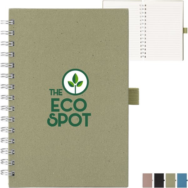 Terra Recycled Milk Carton Hard Cover Spiral Notebook, 8.27" x 5.83"