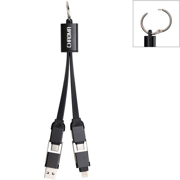 Multi-Charge Cables w/ Round Carabiner