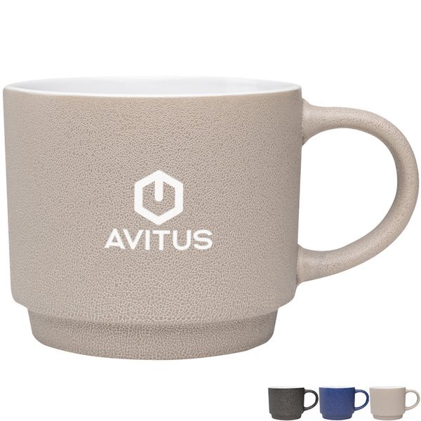 Pebble Grain Textured Ceramic Mug, 18oz.