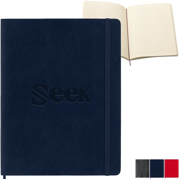 Moleskine® Soft Cover Ruled X-Large Notebook, 9-3/4" x 7-1/2"