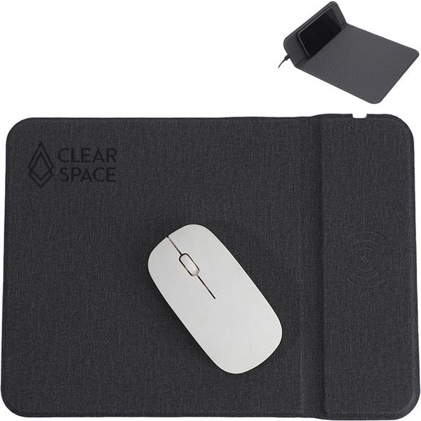 Azure 15W Wireless Charger Mouse Pad w/ Kick Stand