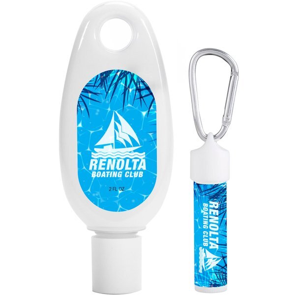 Sunscreen & Lip Moisturizer Carabiner Kit