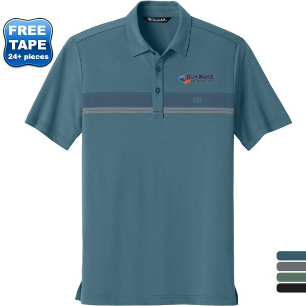 TravisMathew® Glenview Stripe Tri-Blend Men's Polo