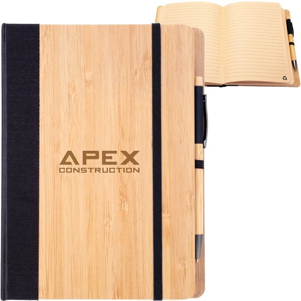 Bamboo Veneer Notebook & Pen Set