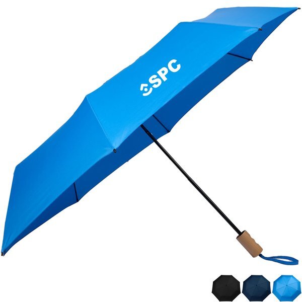 Recycled 3-Folding Design Umbrella, 46" Arc