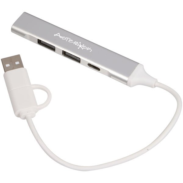 Recycled Aluminum 4-Port USB-A and C Hub