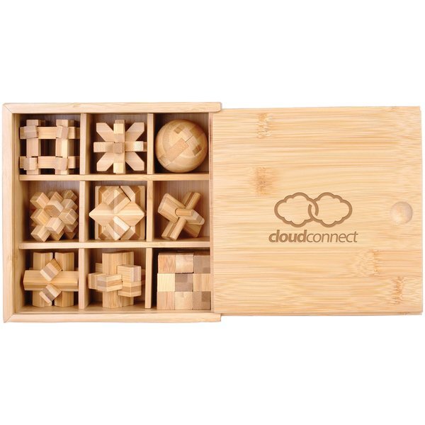 Bamboo Brainteaser Puzzle Set