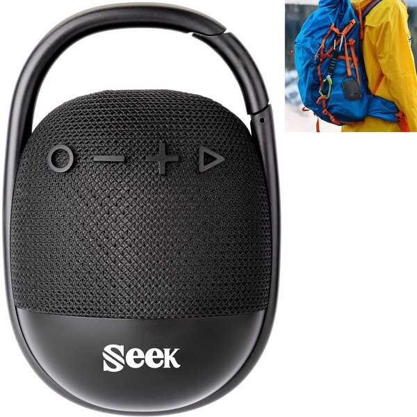 Waterproof Bluetooth Speaker w/ Carabiner Clip