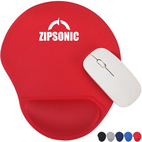 Wave Non-Slip Mouse Pad w/ Gel Wrist Rest